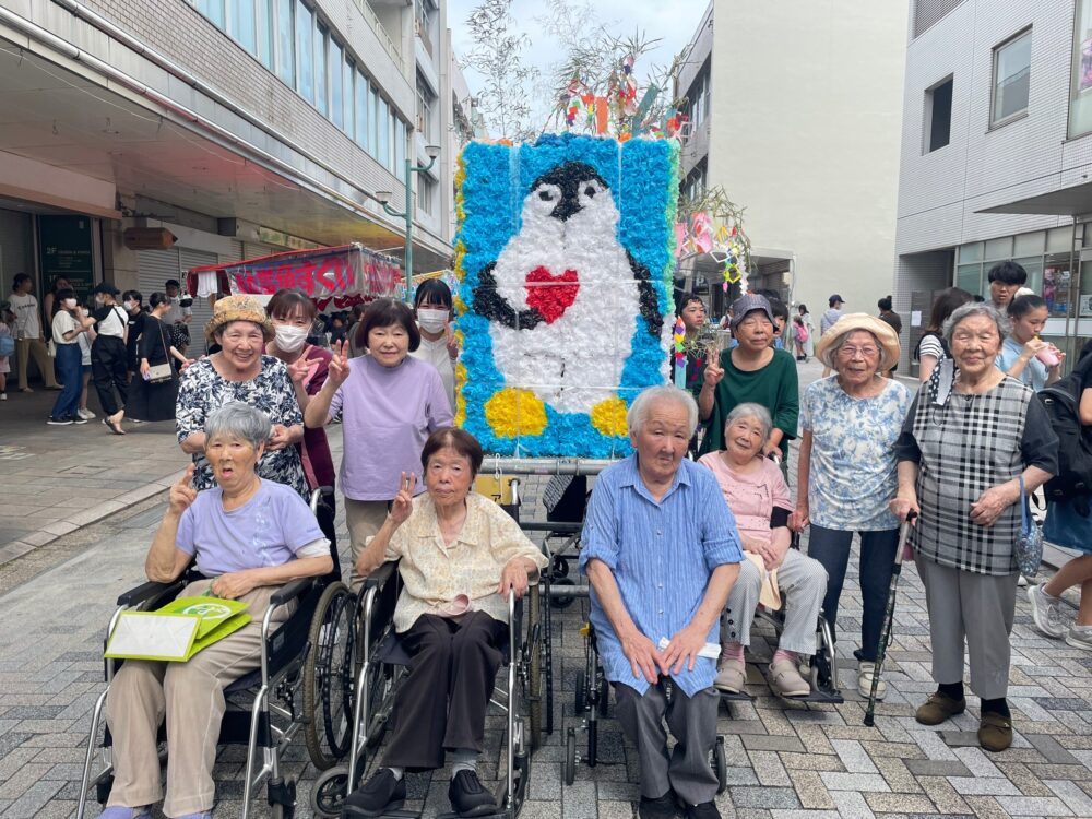 御門台デイサービス　屋外歩行訓練「清水七夕祭り」