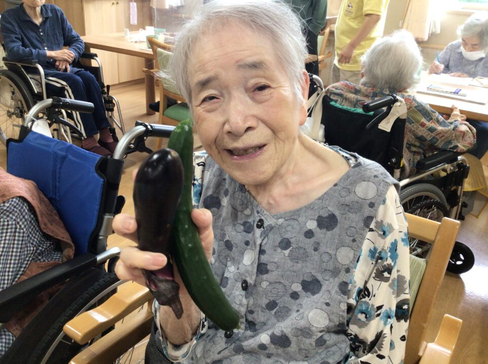 初生デイサービス　初生農園　夏野菜の収穫と土づくり