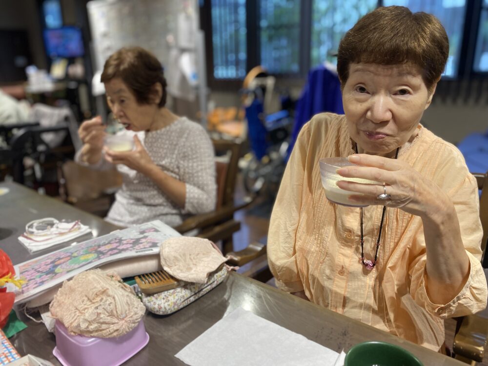 静岡市駿河区デイサービス_冷製コーンスープご提供