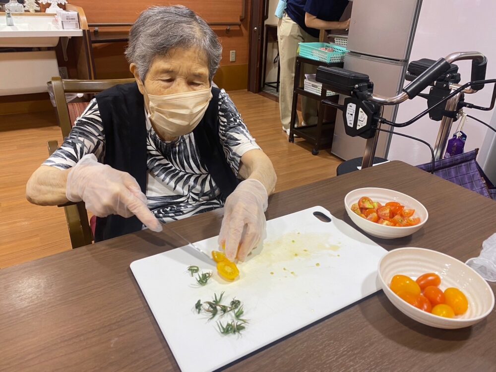 駿東郡長泉町デイサービス_園芸クラブ夏野菜を堪能