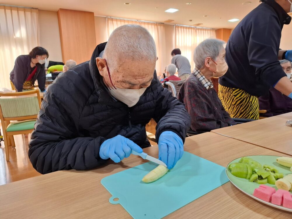 駿東郡長泉町デイサービス_バレンタインイベント鬼もチョコレートが好きらしい