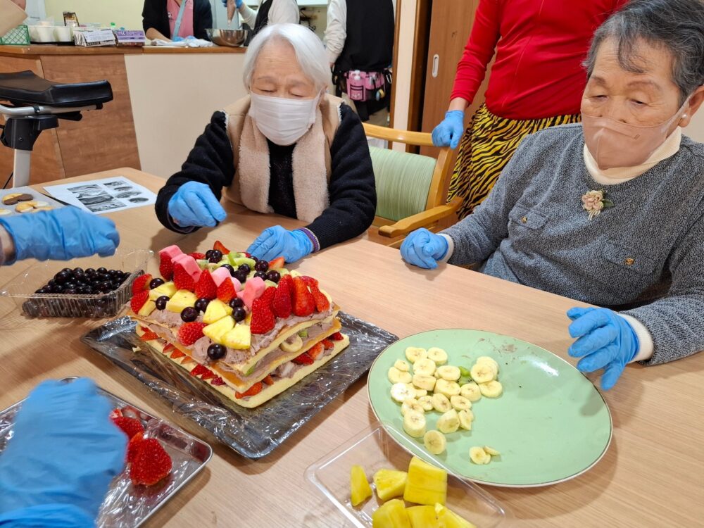 駿東郡長泉町デイサービス_バレンタインイベント鬼もチョコレートが好きらしい