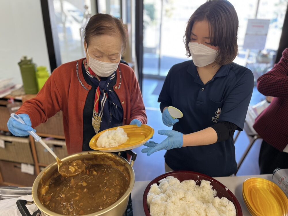 静岡市駿河区デイサービス_  節分カレーイベント福は内鬼も内