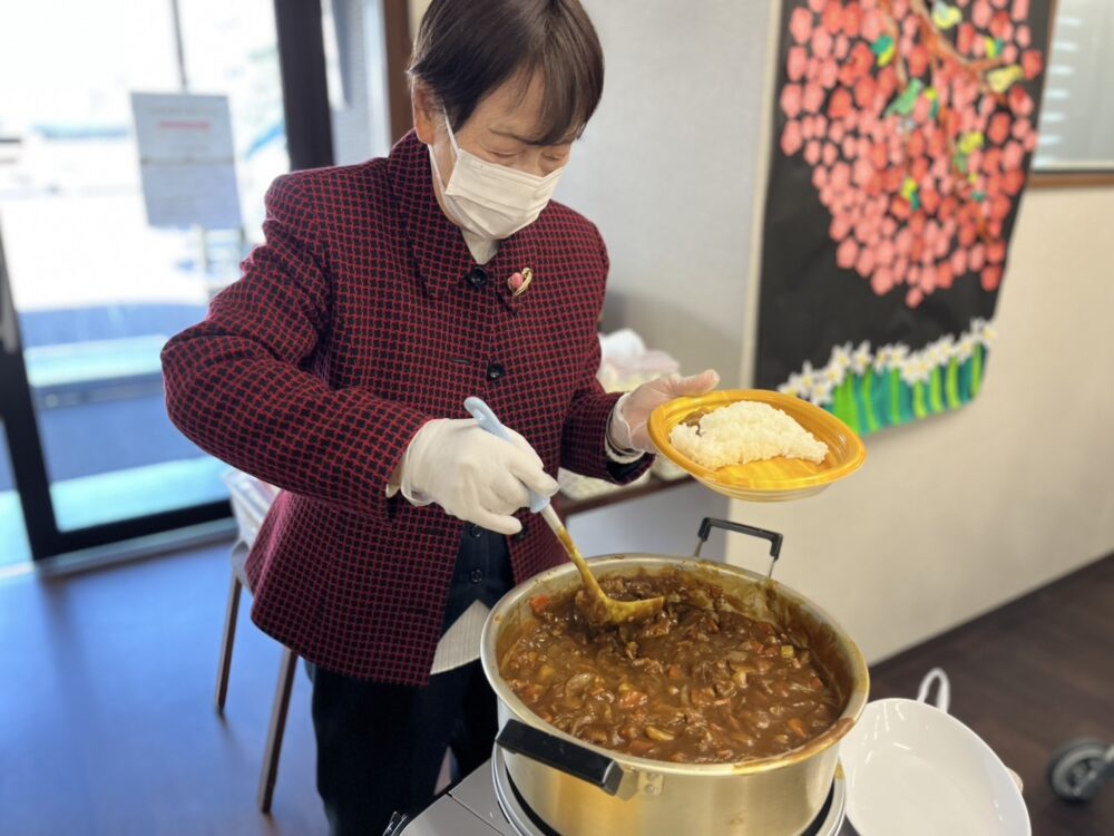 静岡市駿河区デイサービス_  節分カレーイベント福は内鬼も内