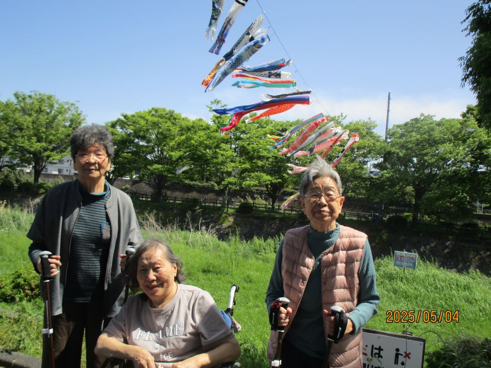 静岡市清水区デイサービス_歩こうクラブ 鯉のぼりを見に行こう