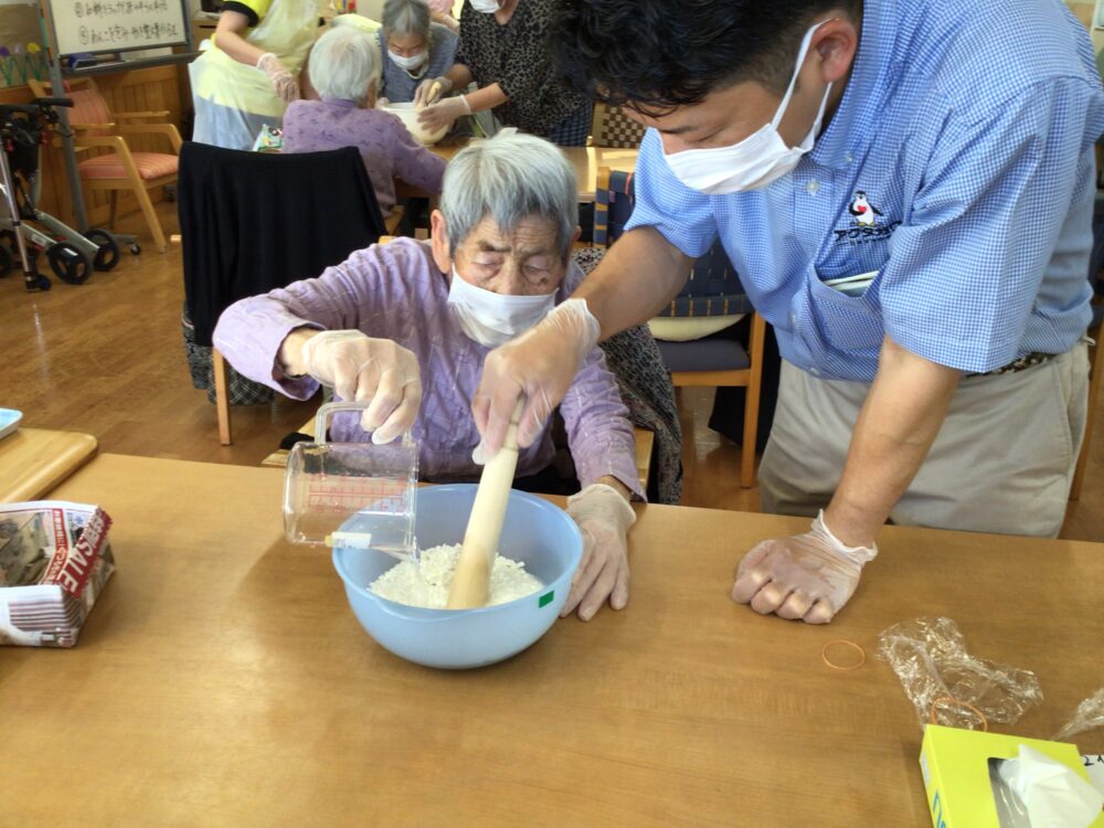 牧之原市デイサービス_端午の節句柏餅作り