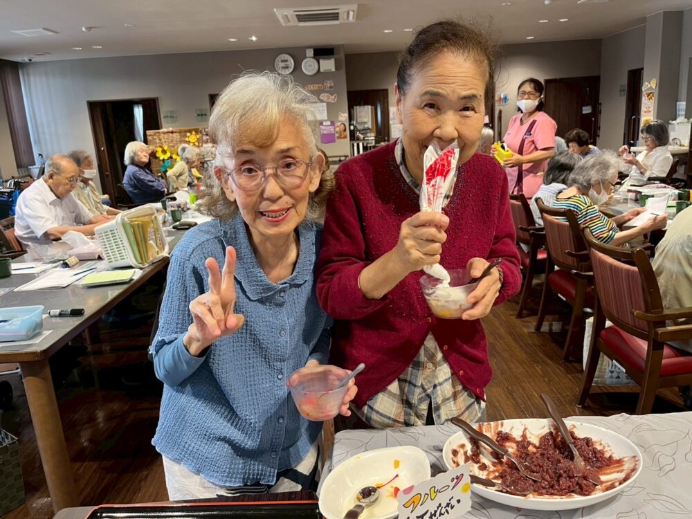 静岡市駿河区デイサービス_フルーツ白玉ぜんざい