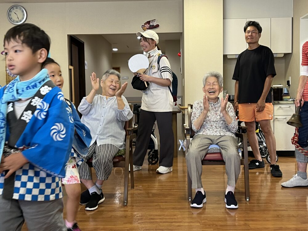 厚原デイサービス こども神輿来所
