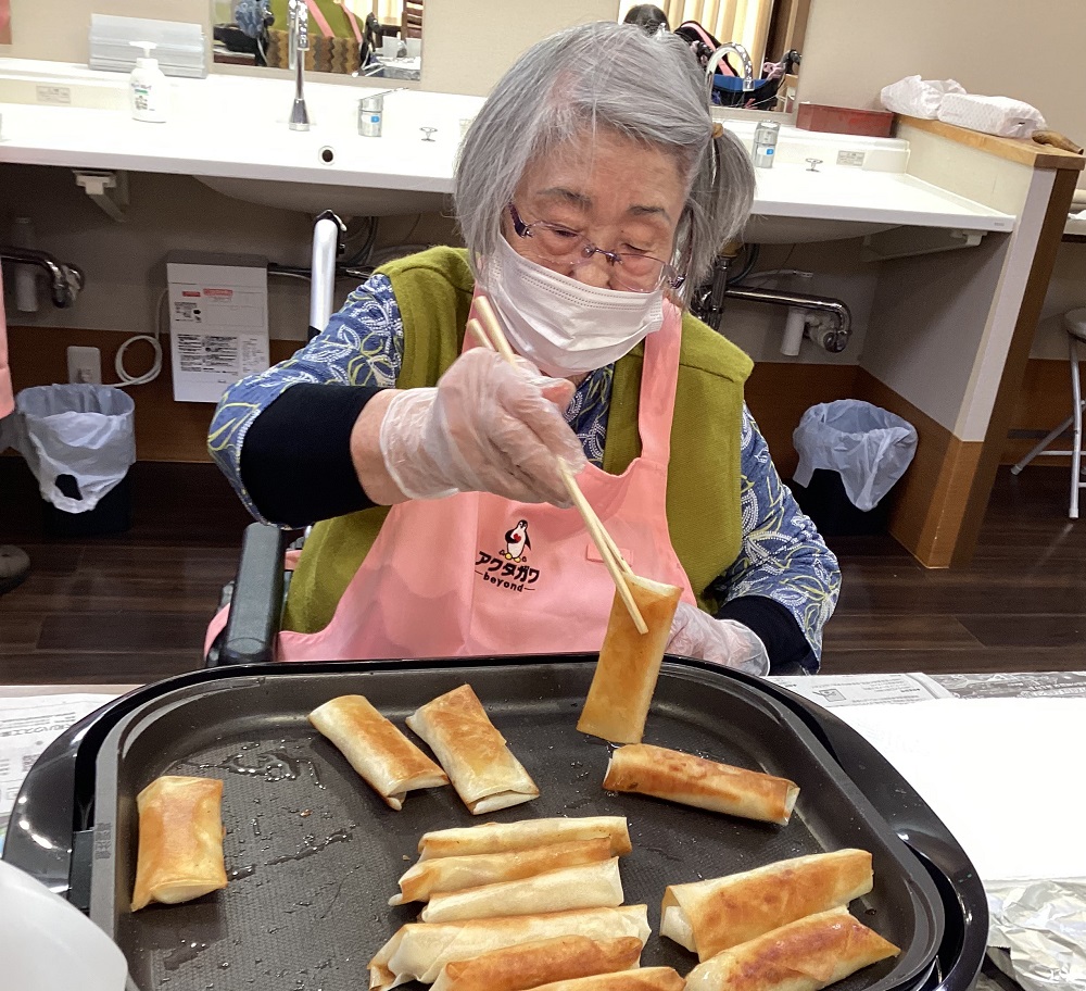 静岡市清水区デイサービス_生活リハビリクラブ押切料理クラブ春巻