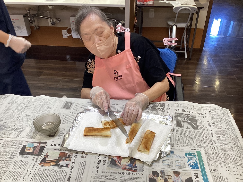 静岡市清水区デイサービス_生活リハビリクラブ押切料理クラブ春巻