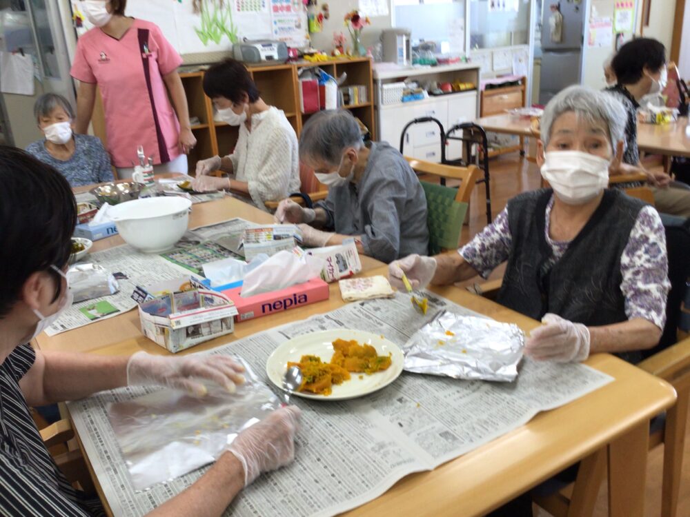 牧之原市デイサービス_敬老の日おやつ作り