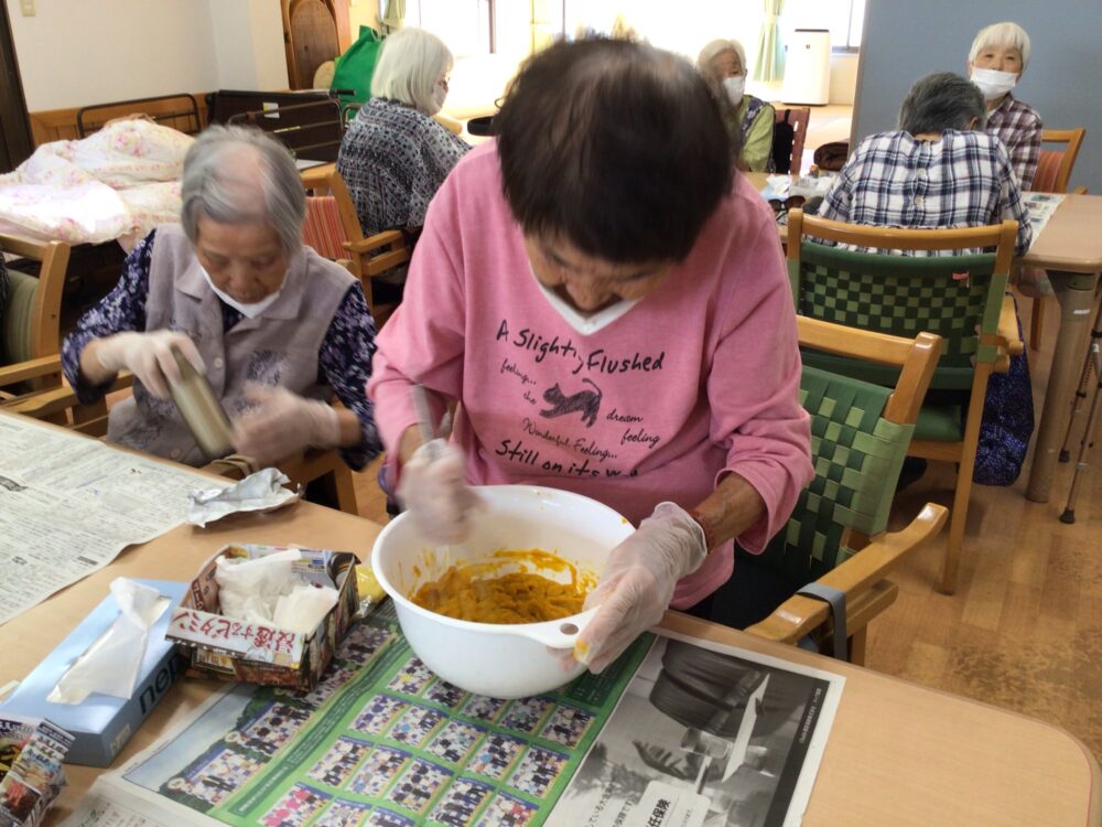 牧之原市デイサービス_敬老の日おやつ作り