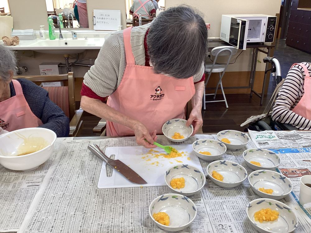 静岡市清水区デイサービス_料理クラブスイートポテト・柿