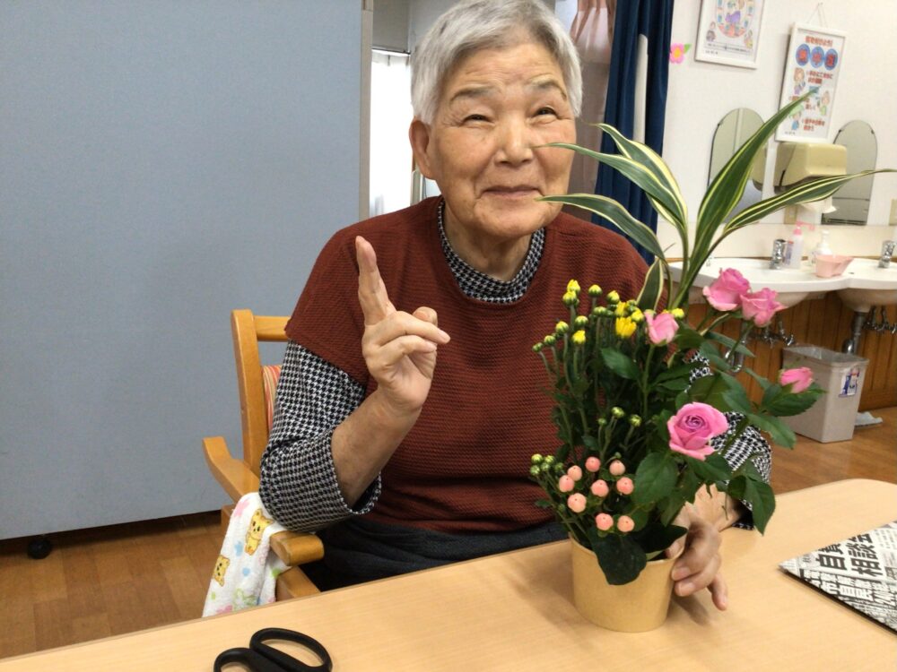 牧之原市デイサービス_華道クラブの活動